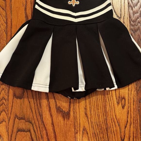 New Orleans Saints Fleur-de-Lis Cheerleader Bodysuit Dress Baby Girl 12 Months - Picture 3 of 12